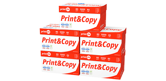 carta per stampante e fotocopiatrice print24 – set da 5 confezioni doppie con 25000 fogli per stampe professionali ad alto volume in ufficio e home office