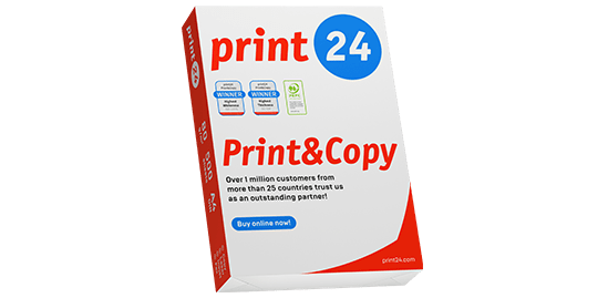 print24 копирна хартия – пакет от 500 листа за ефективен печат в офиса или у дома