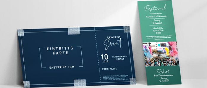 Eintrittskarten online gestalten mit Gratis-Designvorlagen!