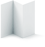 3D skematisk repræsentation for en zigzag-fold, også kaldet harmonikafold.