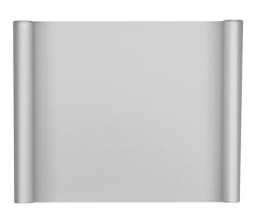 Bannerklipp med 14 cm hemsøm på venstre og høyre side.