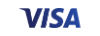 Logotip Visa z modrimi črkami na prozornem ozadju simbolizira globalnega ponudnika plačilnih storitev.