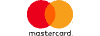Logotip Mastercard z dvema prekrivajočima se krogoma v rdeči in rumeni barvi, spodaj pa beseda 'Mastercard' v črni barvi.