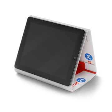 Visokokvalitetne mape za tablet s umetnutim uređajem – logo print24 kao upečatljiv element dizajna