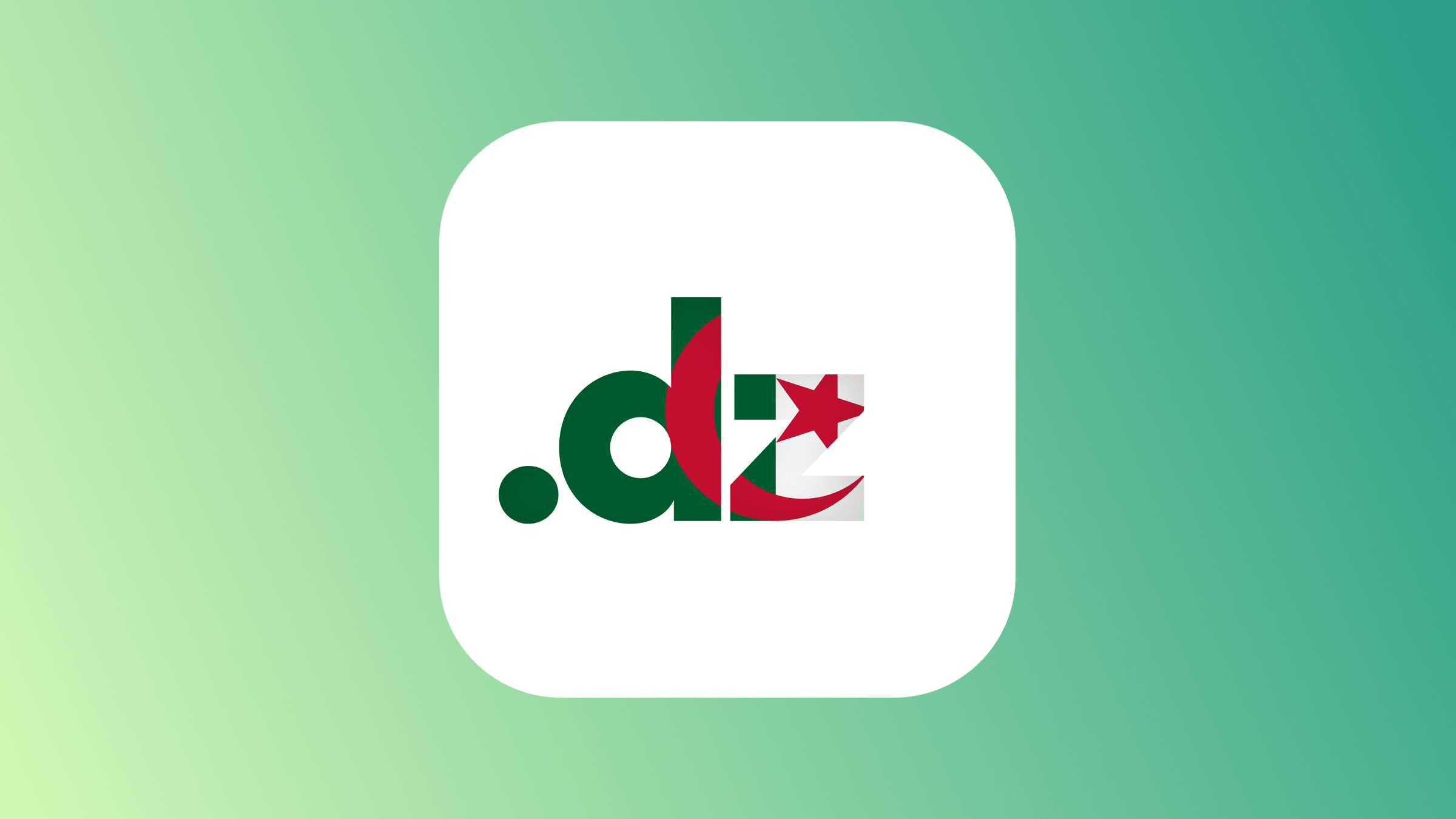 Logo stylisé du domaine national algérien .dz, intégrant le drapeau de l’Algérie.