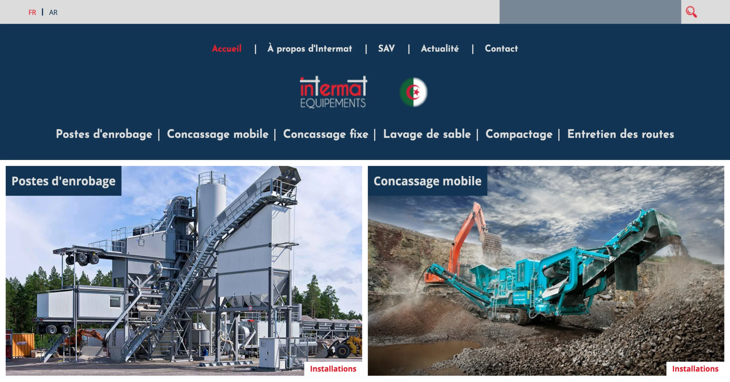 Intermat : E-catalogue | Réalisations | Univerweb