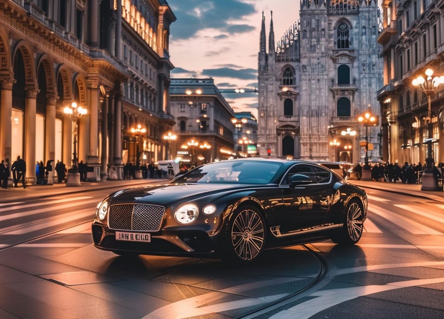 Luxury car rental in Milan