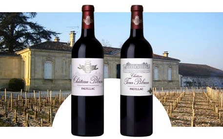 Estampe Bois Façade De Caisse Château Pibran Pauillac - 39,5x15cm - Déco