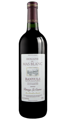 Domaine du Mas Blanc - Banyuls Rimage La Coume 2003