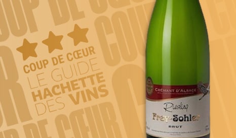 VINS CREMANT D'ALSACE - 3* COUP DE COEUR HACHETTE en vente flash chez 1JOUR1VIN
