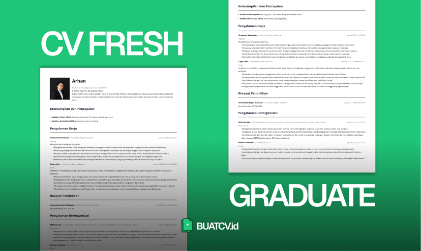 Ilustrasi Contoh CV Fresh Graduate Tanpa Pengalaman Kerja