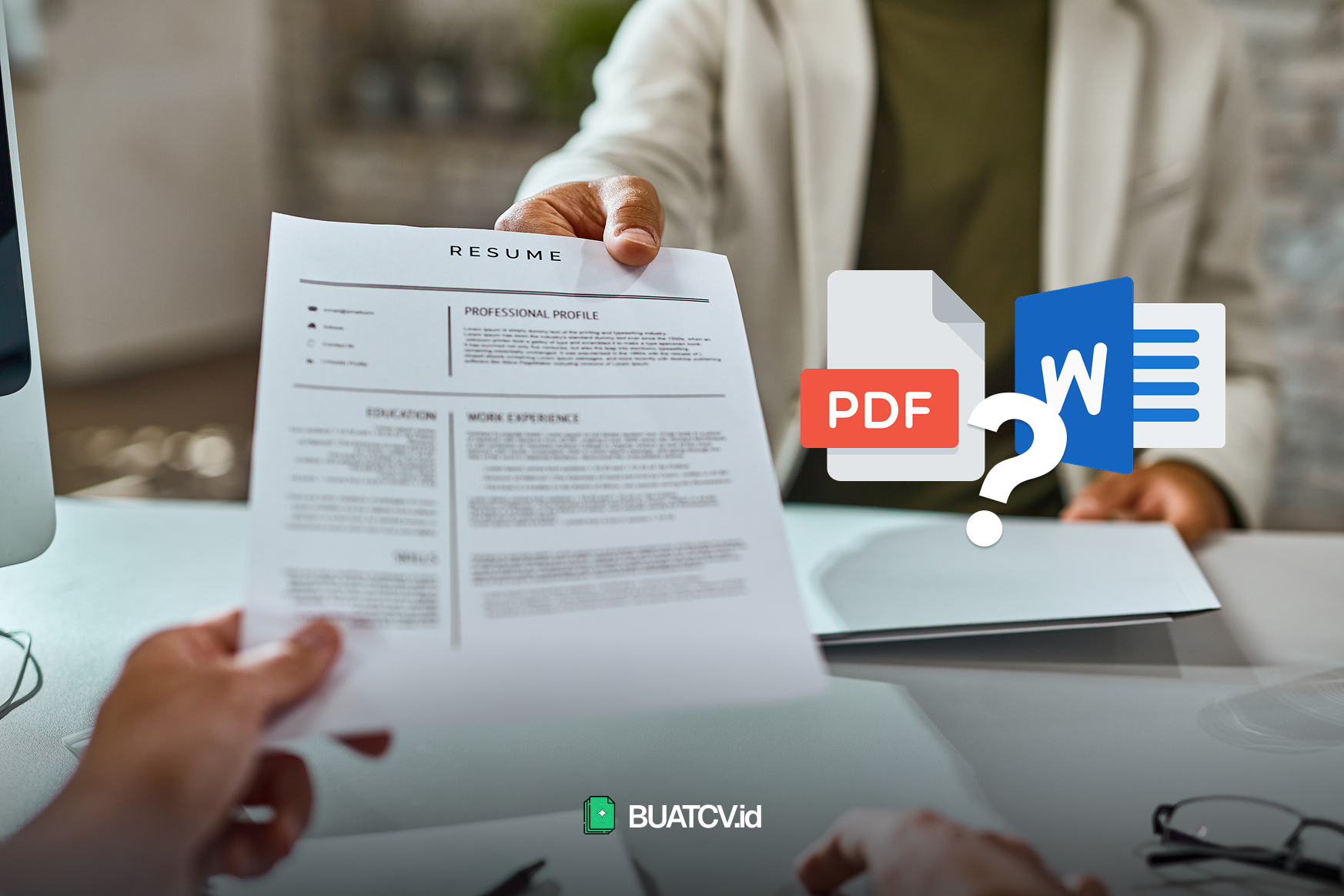 Ilustrasi Kesalahan Format File CV (PDF vs. Word): Mana yang Harus Dipakai dan Kapan?