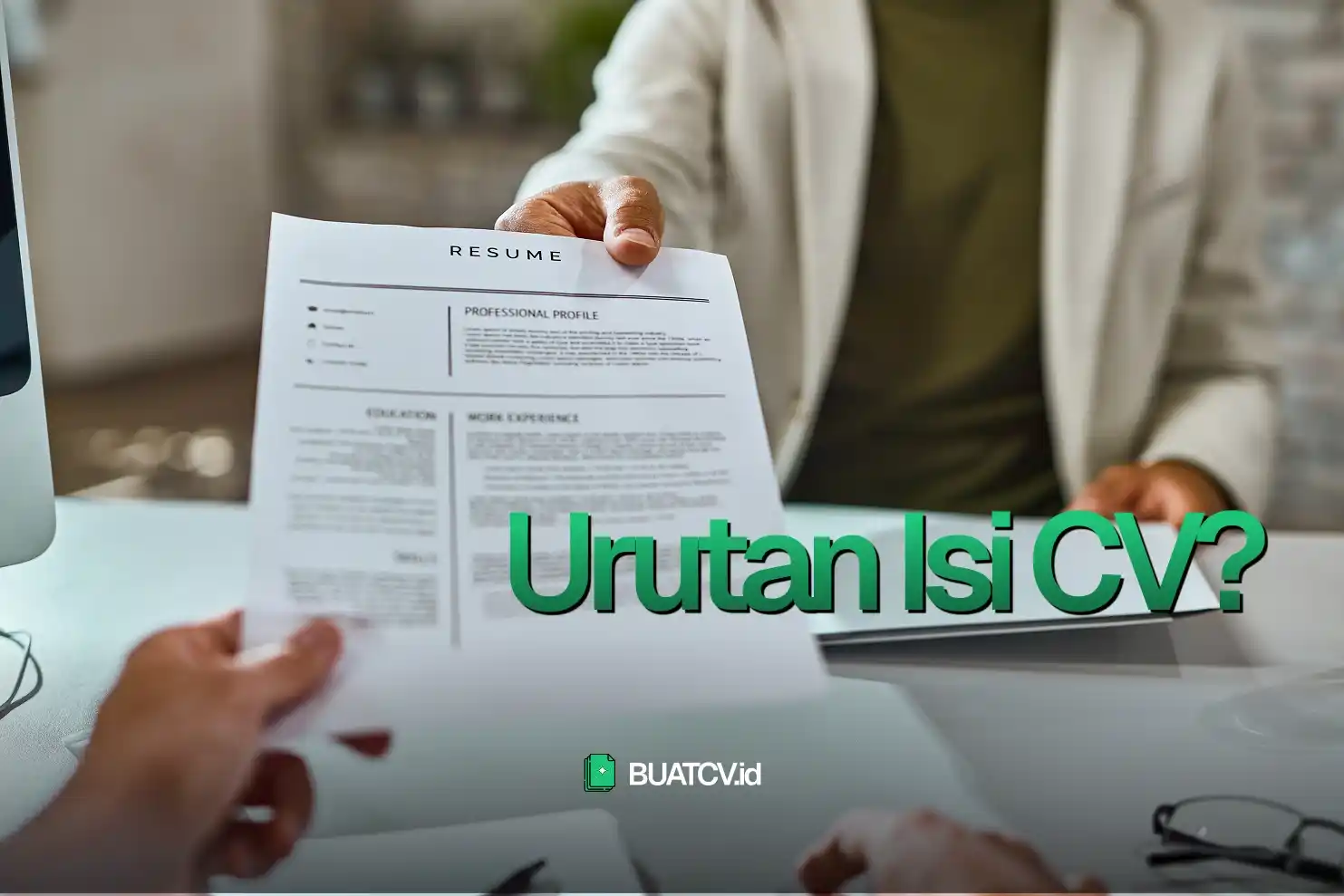 Ilustrasi Urutan Isi CV yang Benar Menurut HRD (Bukan Versi Template Lama)