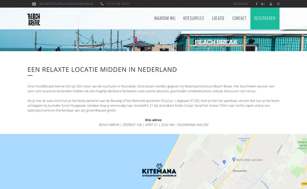 Kite Surf School Noordwijk location page