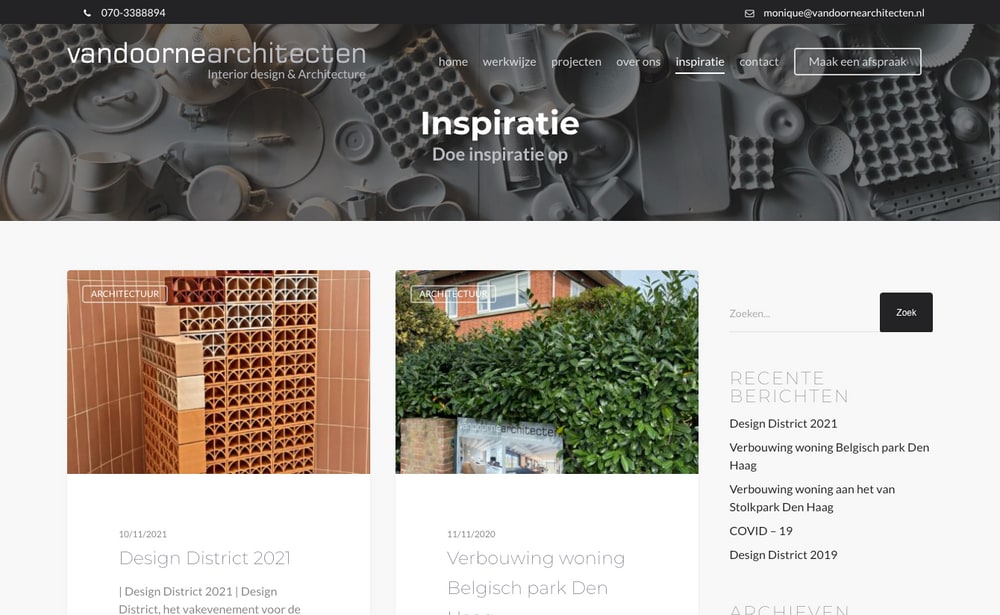 vandoornearchitecten inspiration page