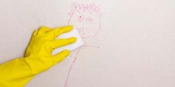 Washing painted walls