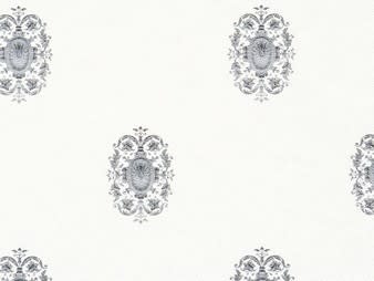 Walls Republic White/Silver Classic Pattern Wallpaper. picture 1