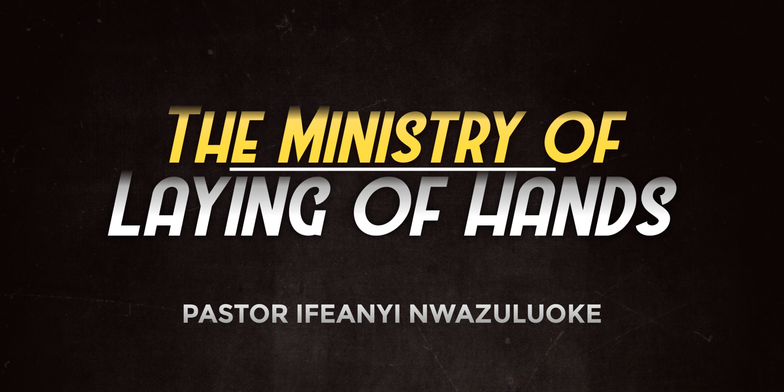 THE MINISTRY OF LAYING HANDS  image