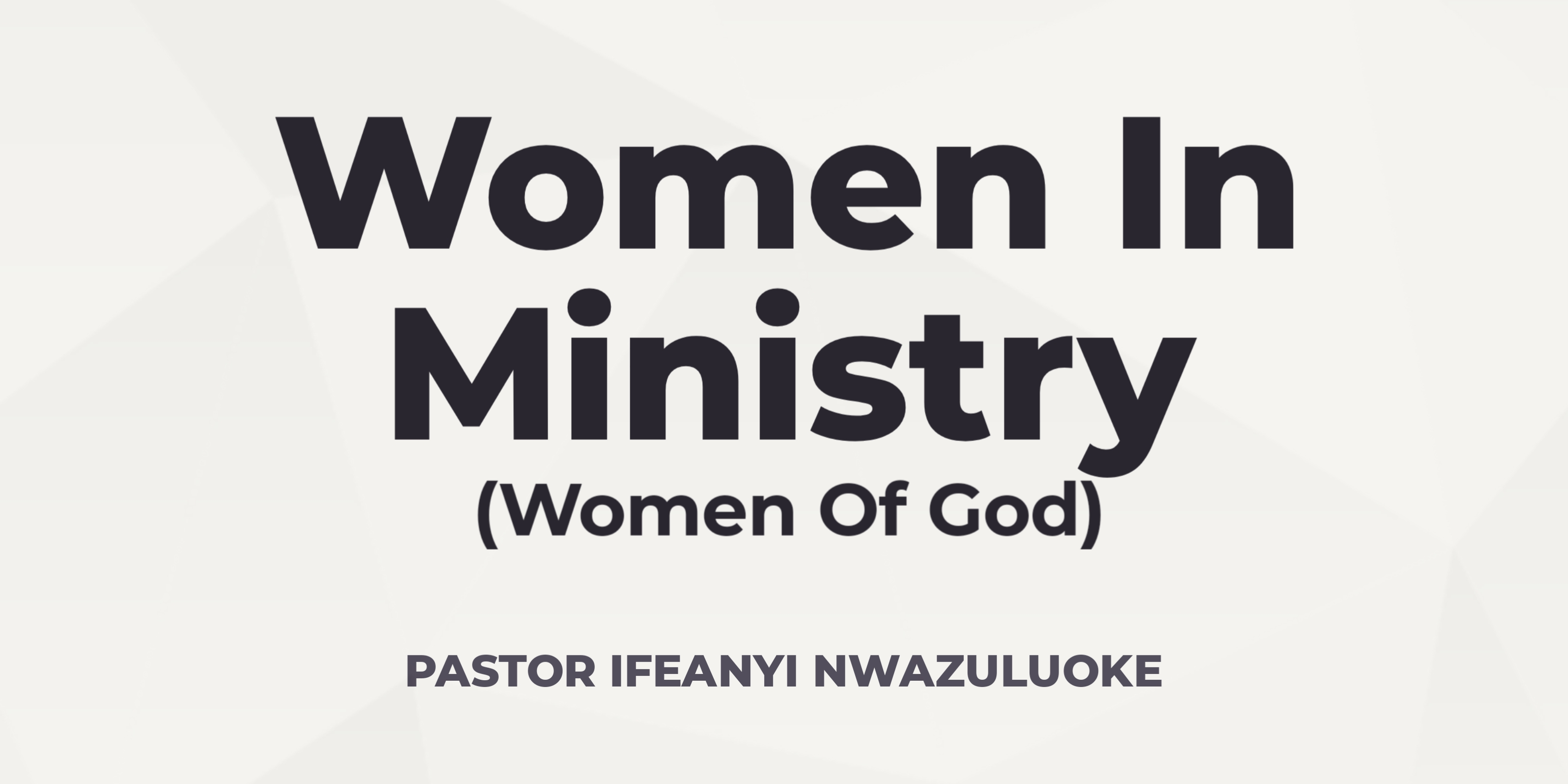 WOMEN IN MINISTRY (WOMEN OF GOD) image