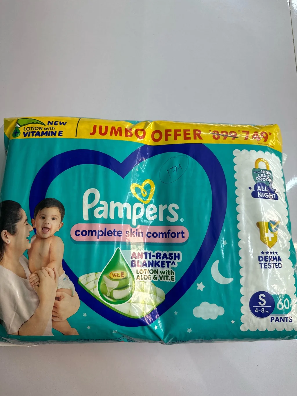PAMPERS BLUEPANTS JUMBO SM 60S