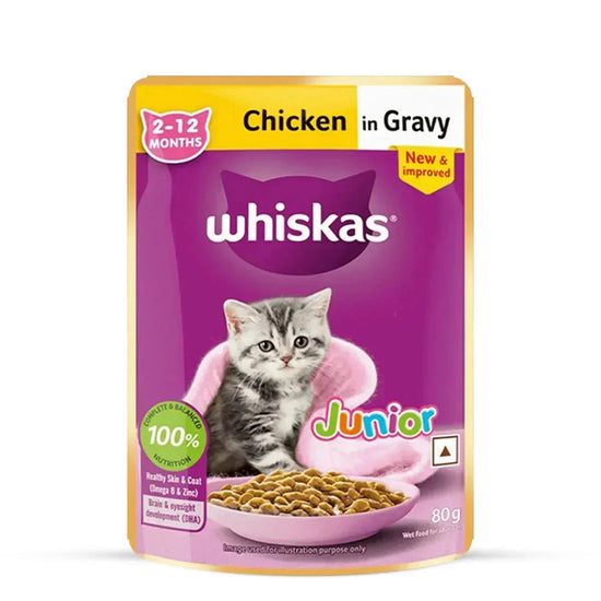 WHISKAS KITTEN CHICKEN GRAVY 80G