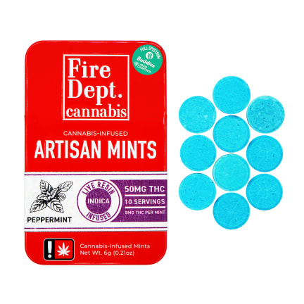 Peppermint Indica Artisan Mints by Fire Dept. Cannabis