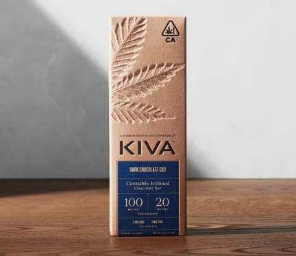Dark Chocolate CBD Kiva Bar by Kiva
