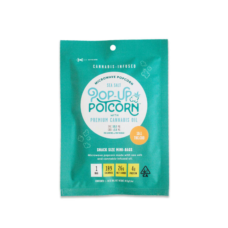 Sea Salt Microwave Popcorn 10:1 by Pop-Up Potcorn