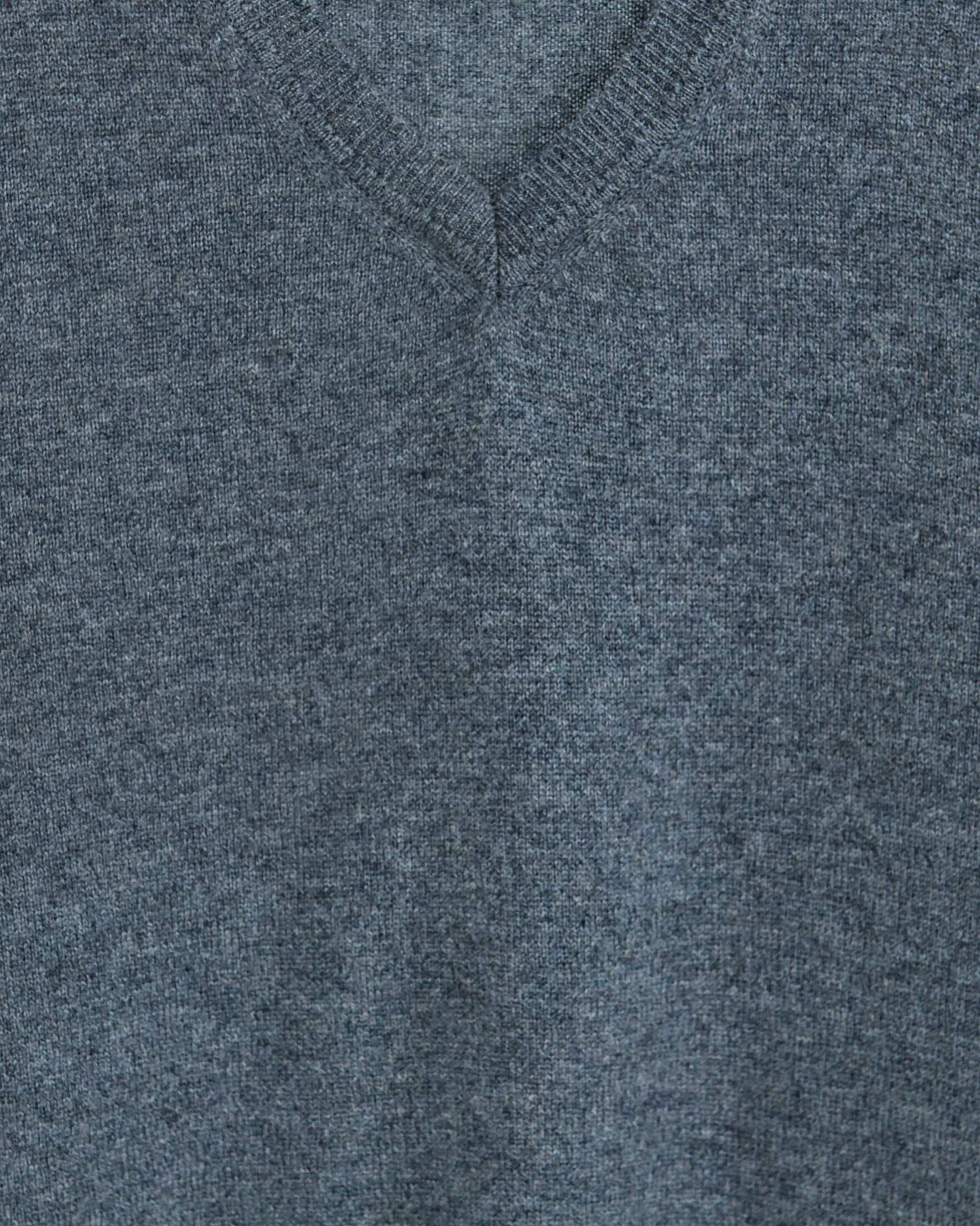 Close-up of soft cashmere jumper in grey