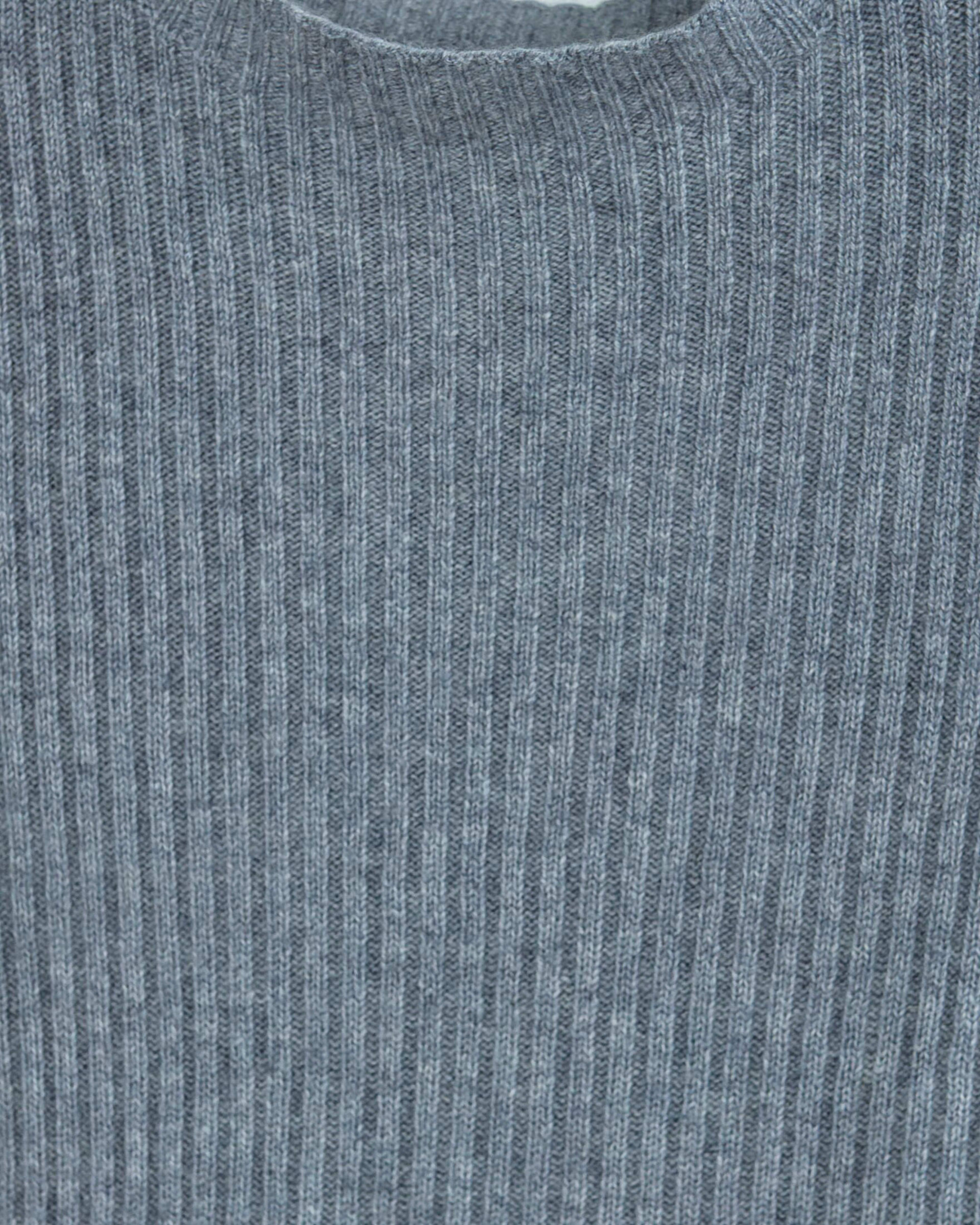 Close-up of soft cashmere ribbed in grey