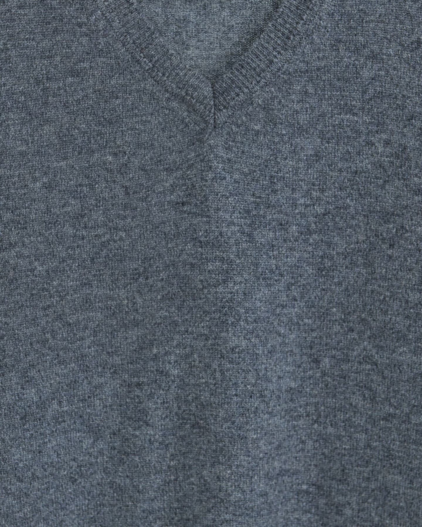 Close-up of soft cashmere jumper in grey