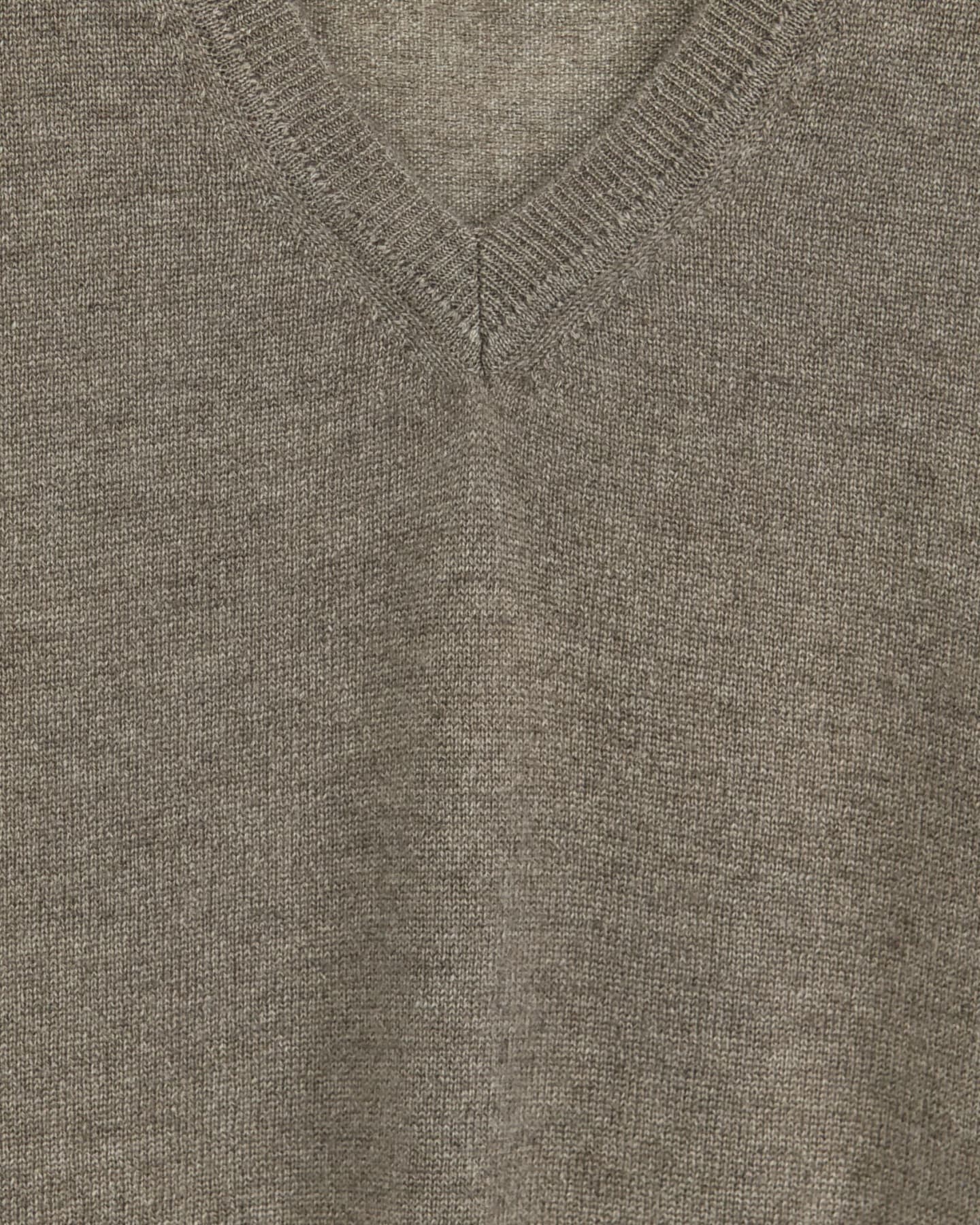 Close-up of soft cashmere jumper in natural brown