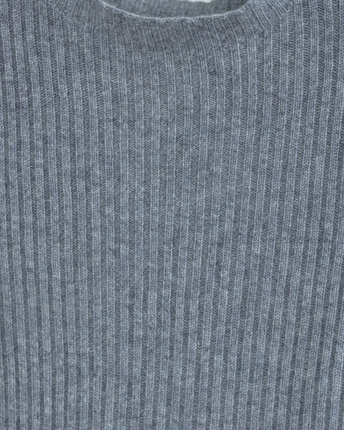 Close-up of soft cashmere ribbed in grey