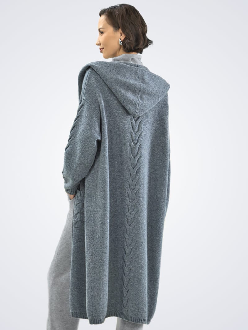 Long cashmere cardigans and coats