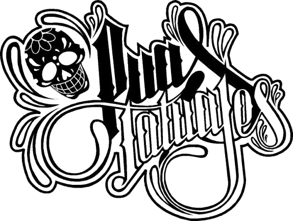 Logo de Púas Tatuajes usado en Etapa lettering
