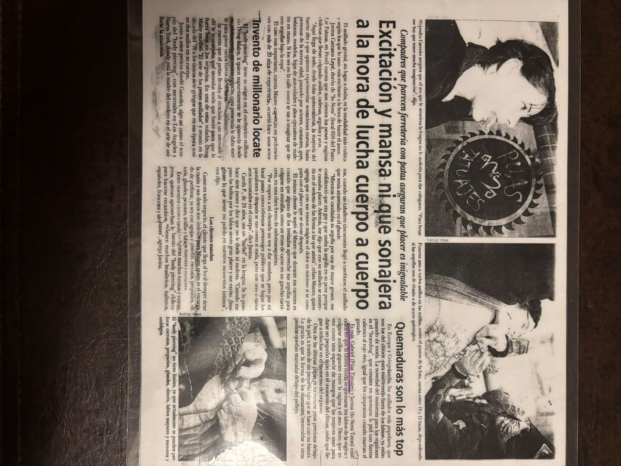 Prensa — cobertura sobre tatuajes