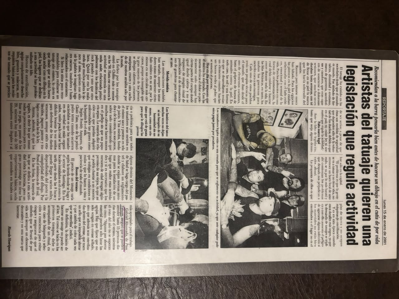 Prensa — cobertura sobre tatuajes