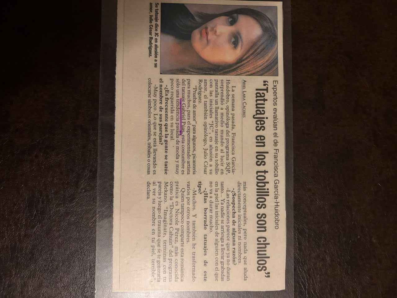 Prensa — cobertura sobre tatuajes
