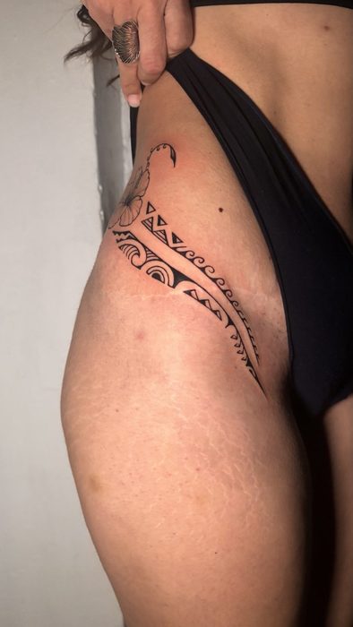 Otra vista de Polinesico caderas y abdomen