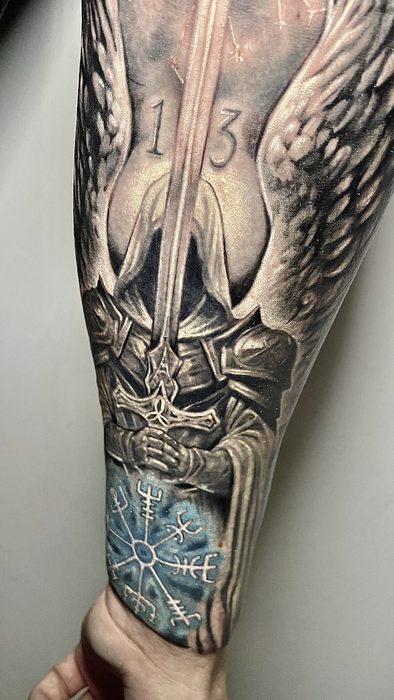 Caballero medieval, estilo realismo, por Brian