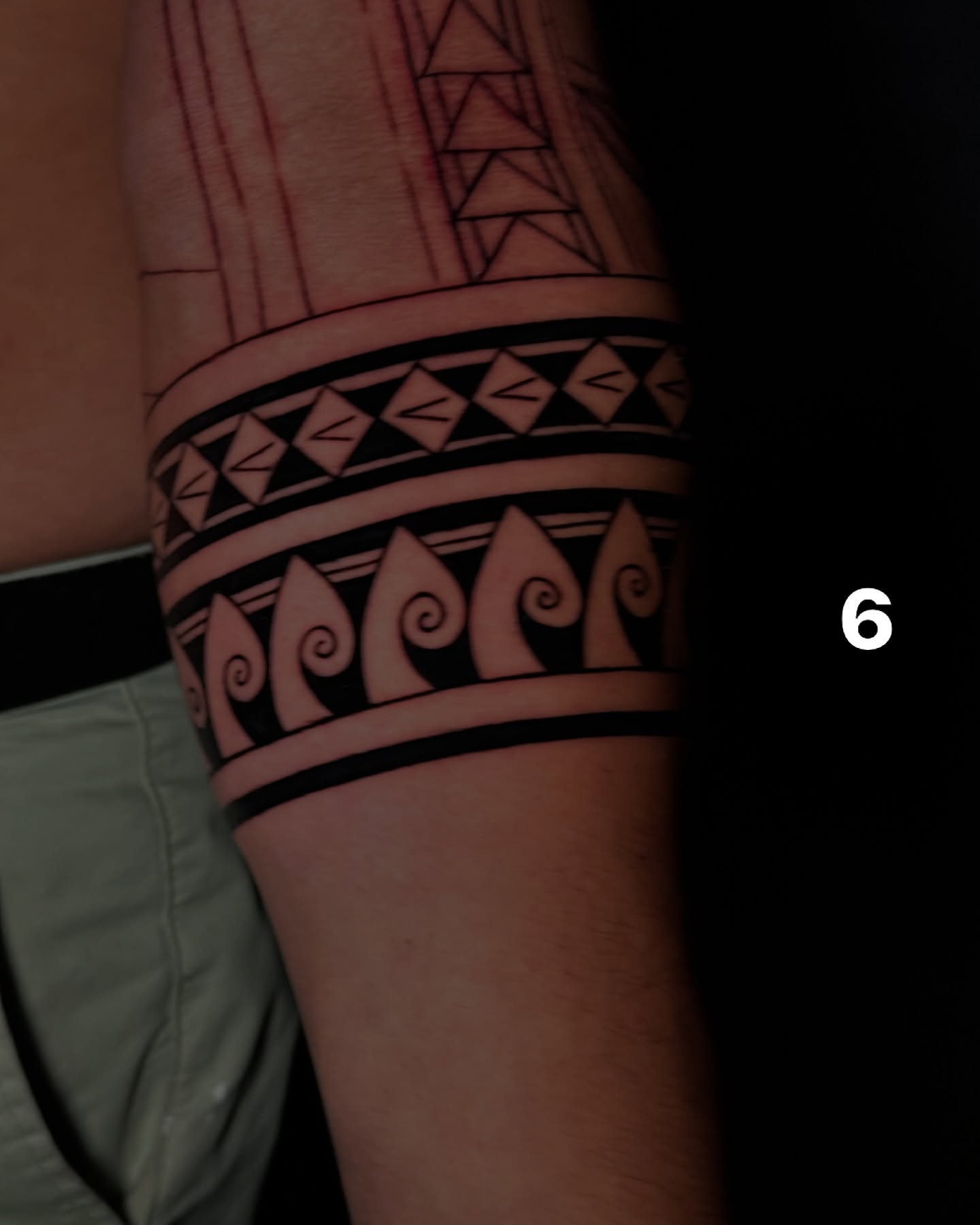 Brazalete polinésico de banda ancha, estilo polinésico