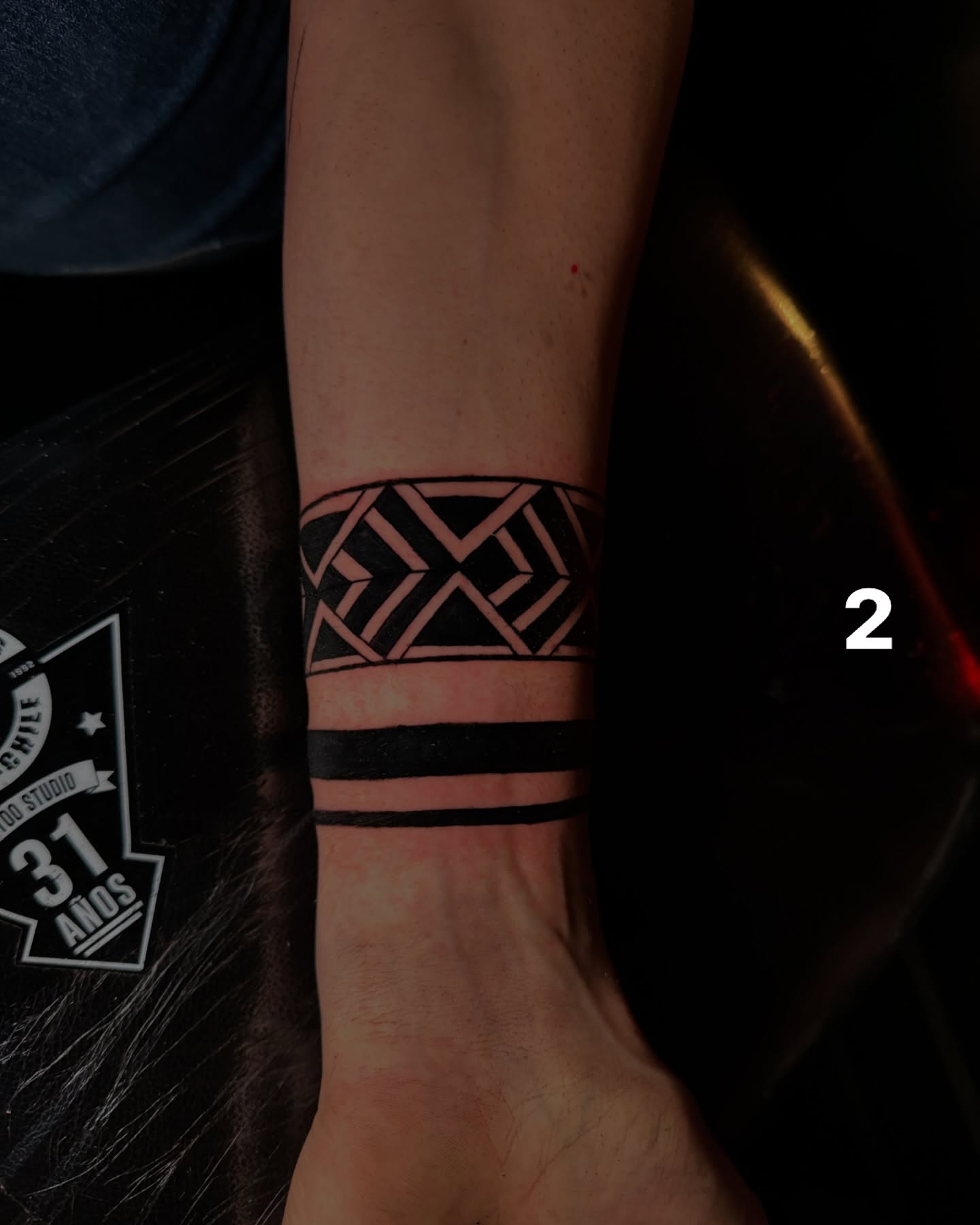 Brazalete polinésico de dos bandas, estilo polinésico