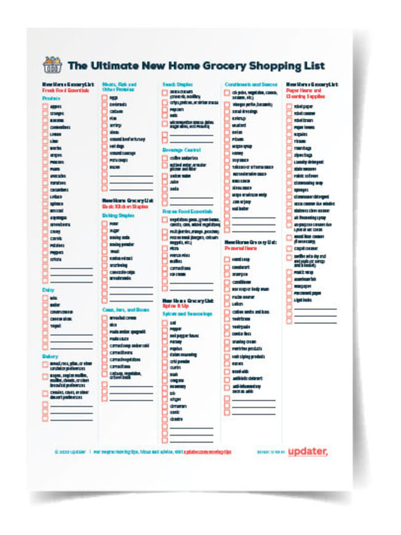 the ultimate new home grocery shopping list updater