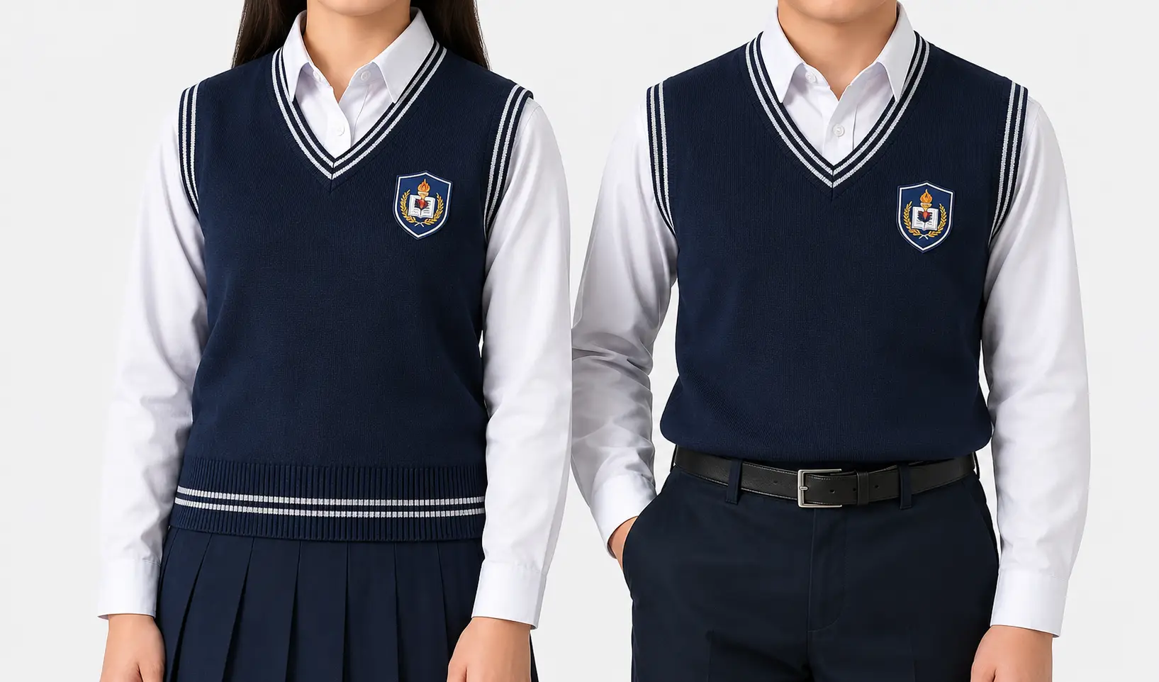 Rompi Rajut Custom Sekolah Kantor Premium