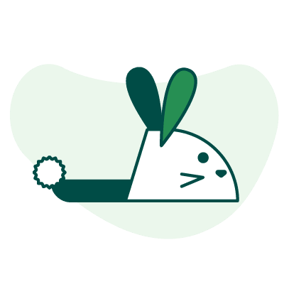 White Bunny slippers with green ears