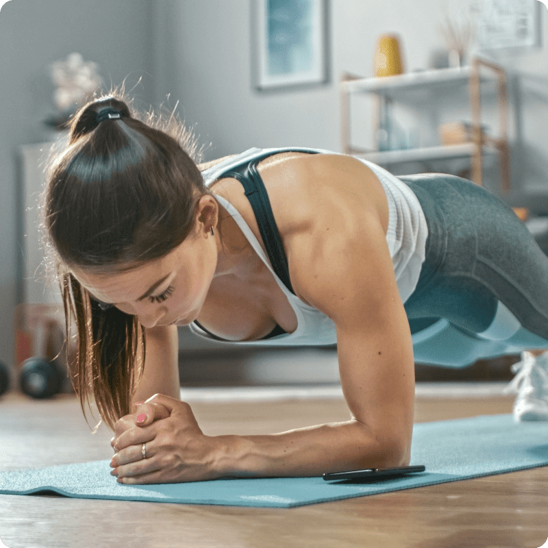 Lady doing Plank