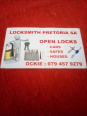 Locksmith Pretoria SA