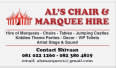 ALS CHAIR AND MARQUEE HIRE