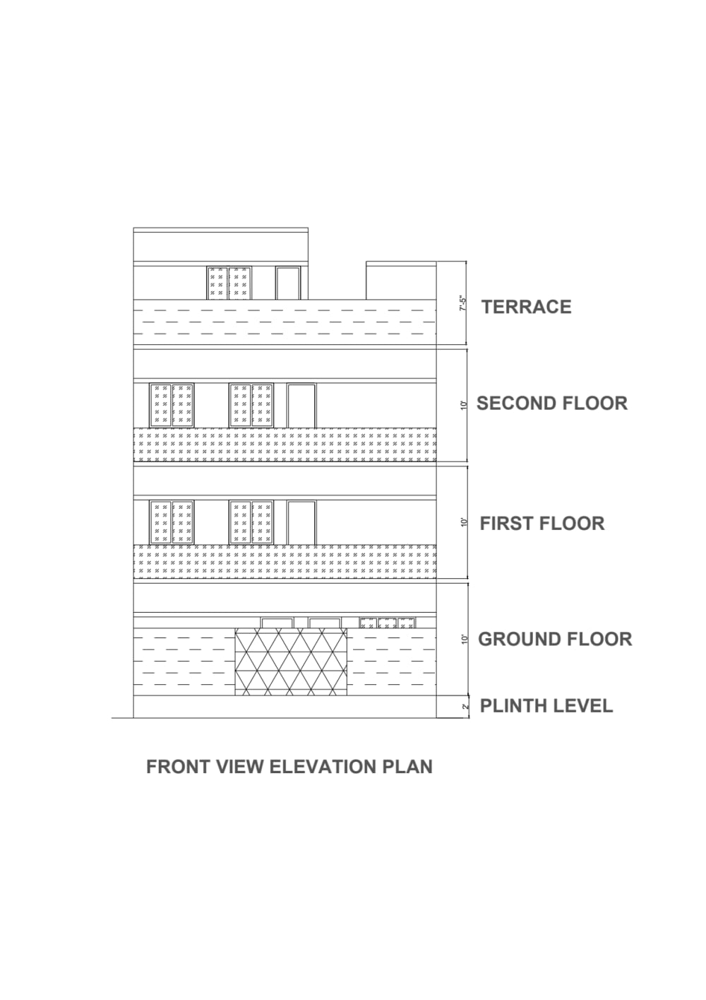 of　building　Plan　Elevation　2D　Design　Upwork