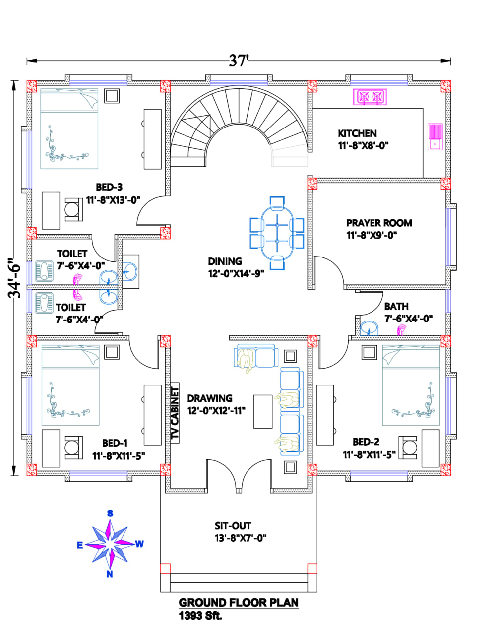 Autocad 2d Floor Plan Free - Carpet Vidalondon